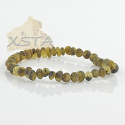Amber raw baroque style bracelet
